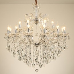 18 (12+6) Lumânare de cristal transparent deschis