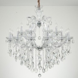 18 (12+6) Lumânare de cristal transparent deschis