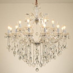 18 (12+6) Lumânare de cristal transparent deschis
