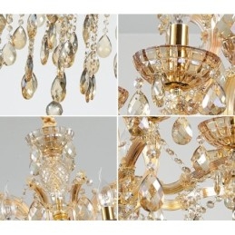 18 (12+6) Lumânare de cristal Cognac deschis