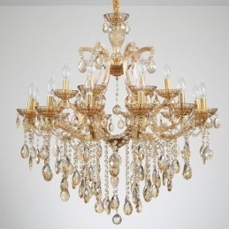 18 (12+6) Lumânare de cristal chihlimbar deschis