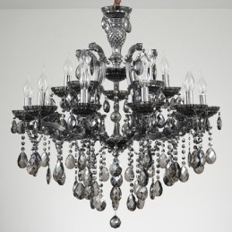 18 (12+6) Lumânare de cristal gri deschis