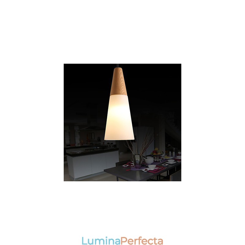 Candelabru stil mini modern contemporan din lemn de bambus