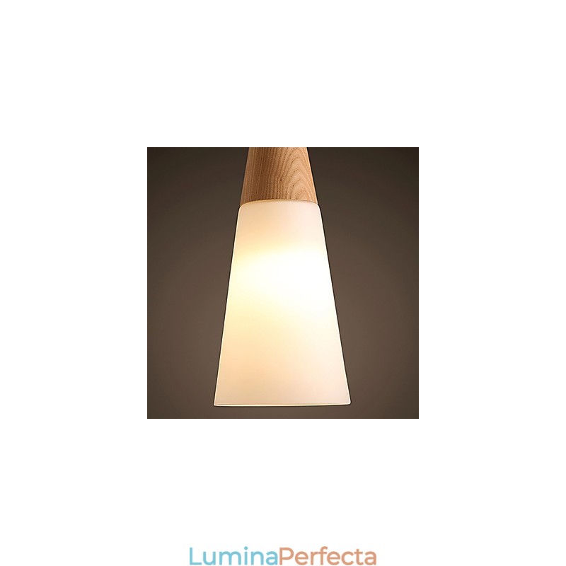 Candelabru stil mini modern contemporan din lemn de bambus