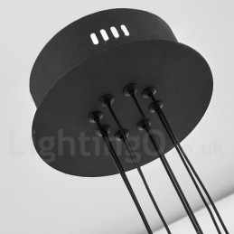 Candelabru cu design nordic post modern cu 6 lumini cu nuanțe acrilice
