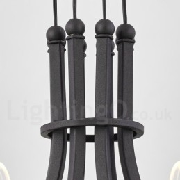 Candelabru cu design nordic post modern cu 6 lumini cu nuanțe acrilice