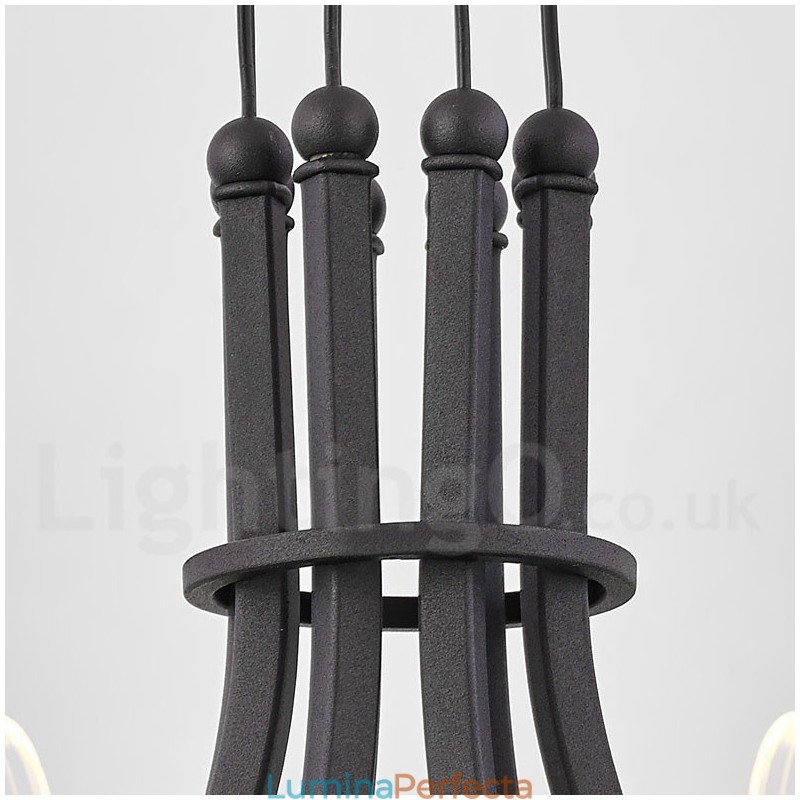Candelabru cu design nordic post modern cu 6 lumini cu nuanțe acrilice