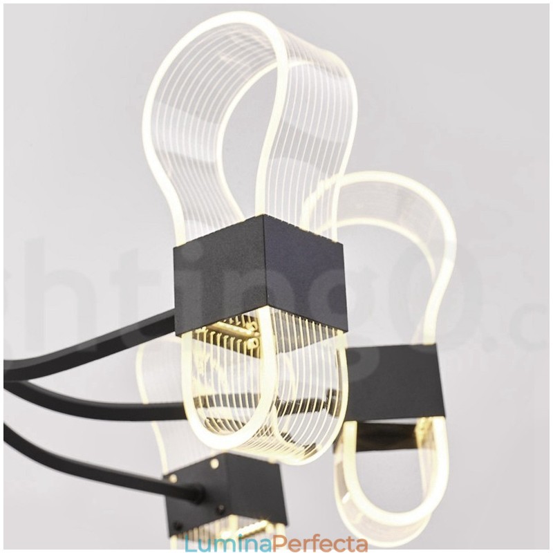Candelabru de design Nordic Post Modern 2021 cu 8 lumini cu nuanțe acrilice