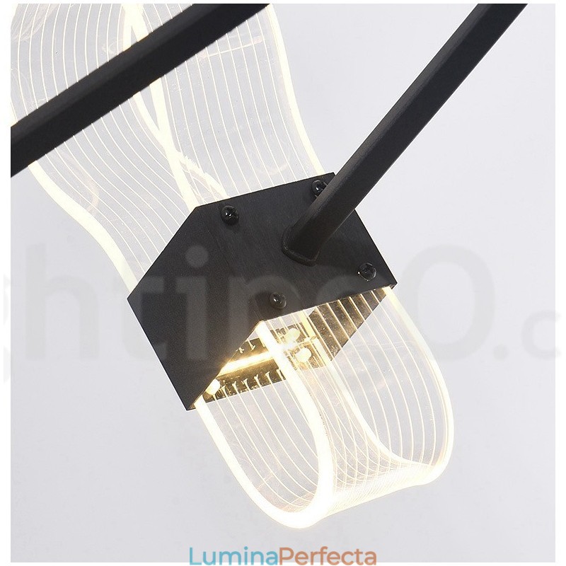 Candelabru de design Nordic Post Modern 2021 cu 8 lumini cu nuanțe acrilice