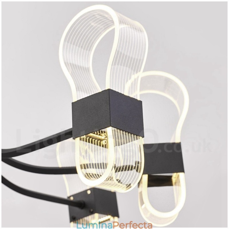 Candelabru cu design nordic post modern 2021 cu 10 lumini cu nuanțe acrilice
