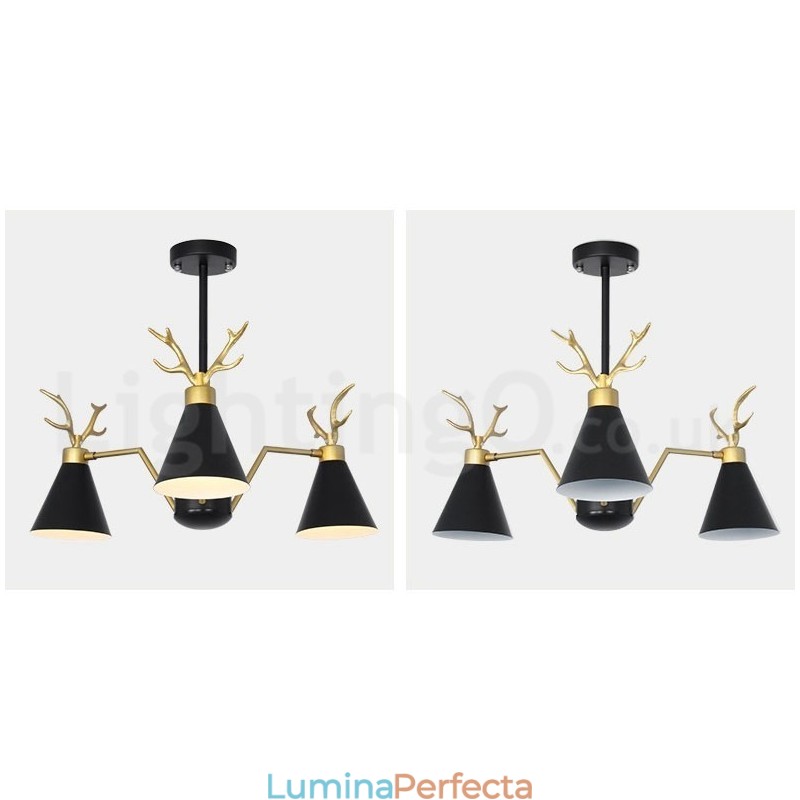 Candelabru Nordic Macaron Modern Antlers cu 3 Lumini