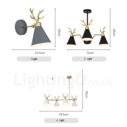 Candelabru Nordic Macaron Modern Antlers cu 4 Lumini