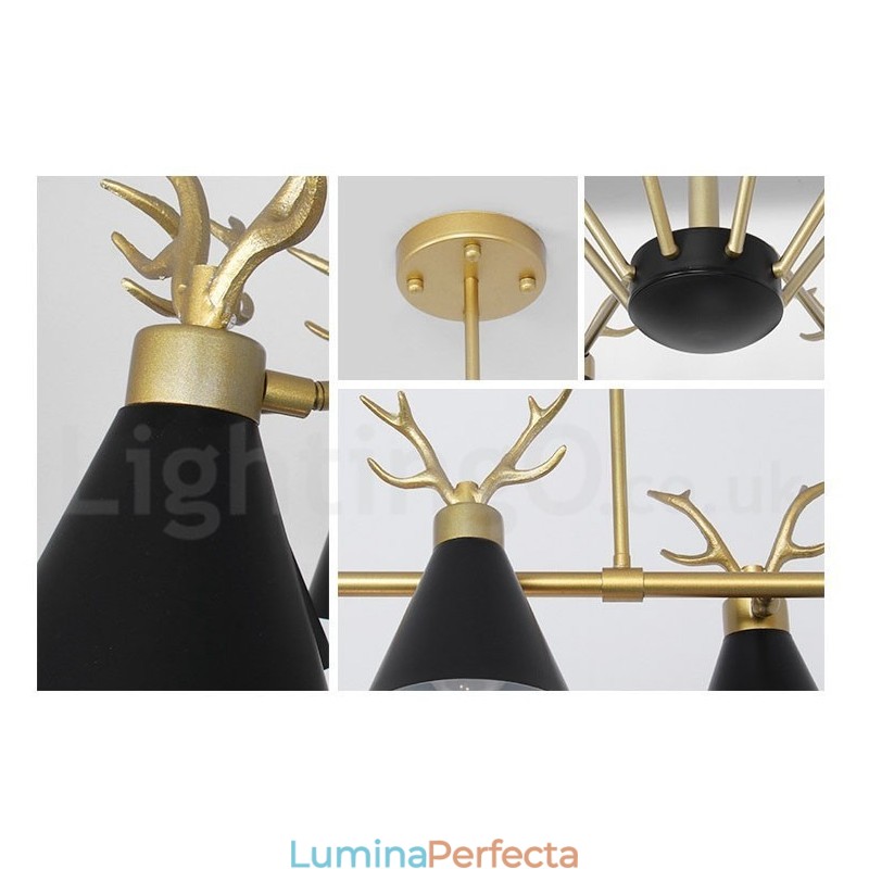 6 candelabru nordic nordic Macaron cu coarne moderne