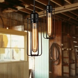 Candelabru Mini Stil Rustic Lodge Retro Metal Pendant Lampă cu 3 Lumini