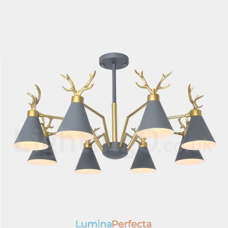 Candelabru Modern Antlers Nordic Macaron cu 8 Lumini Candelabru Modern Antlers Nordic Macaron cu 8 Lumini