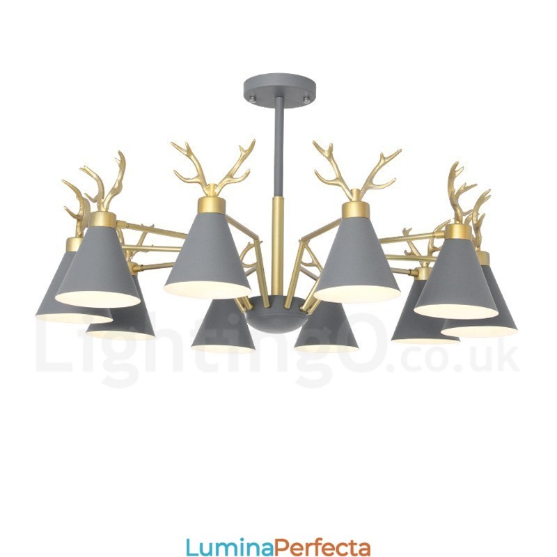 10 candelabru modern nordic Macaron cu coarne