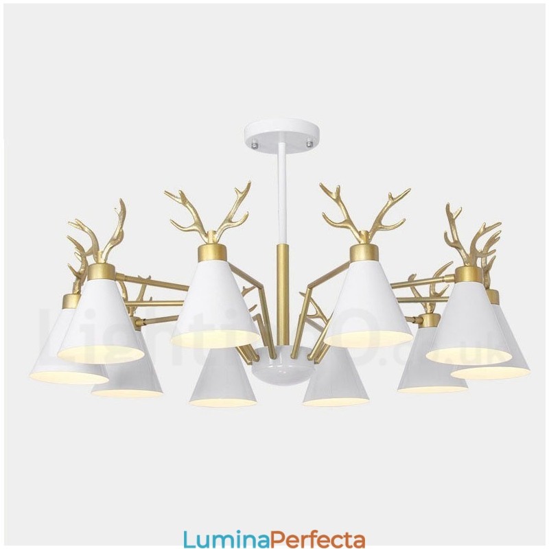 10 candelabru modern nordic Macaron cu coarne