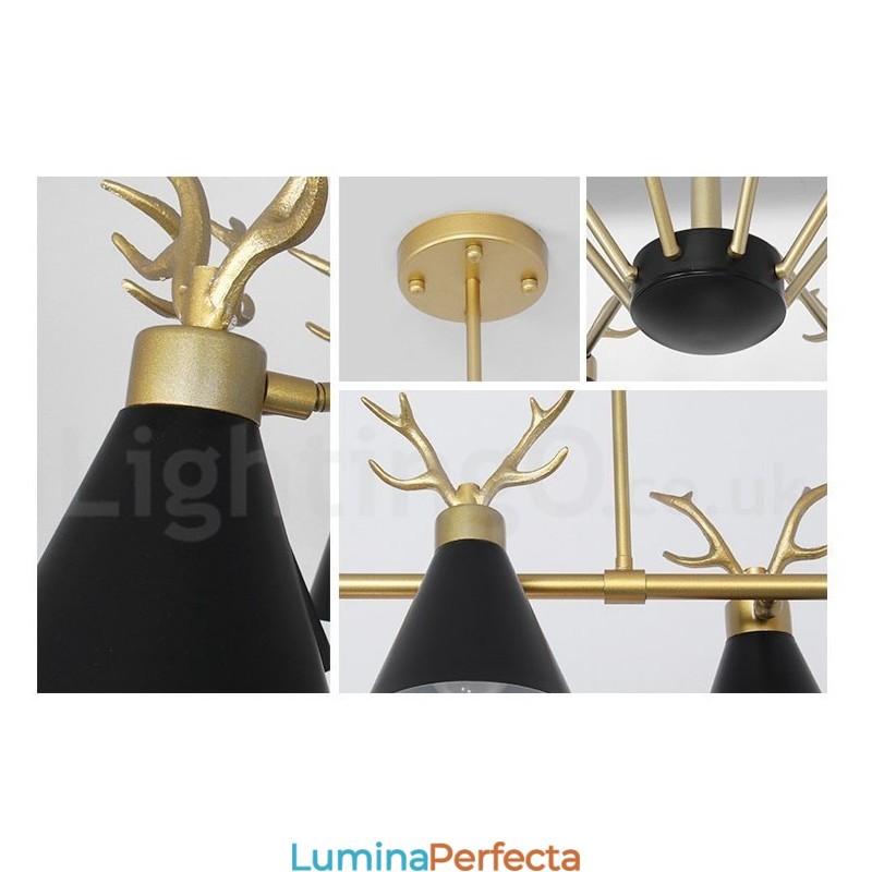 10 candelabru modern nordic Macaron cu coarne