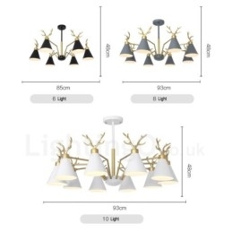 10 candelabru modern nordic Macaron cu coarne