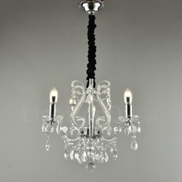 3 Lumini Aur Argintiu Stil American Candelabru Cristal Pendant Magazin de Lumini