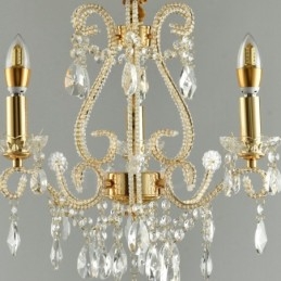 3 Lumini Aur Argintiu Stil American Candelabru Cristal Pendant Magazin de Lumini