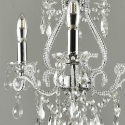3 Lumini Aur Argintiu Stil American Candelabru Cristal Pendant Magazin de Lumini