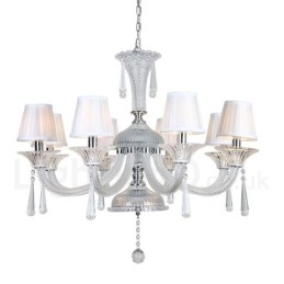 Candelabru de cristal transparent