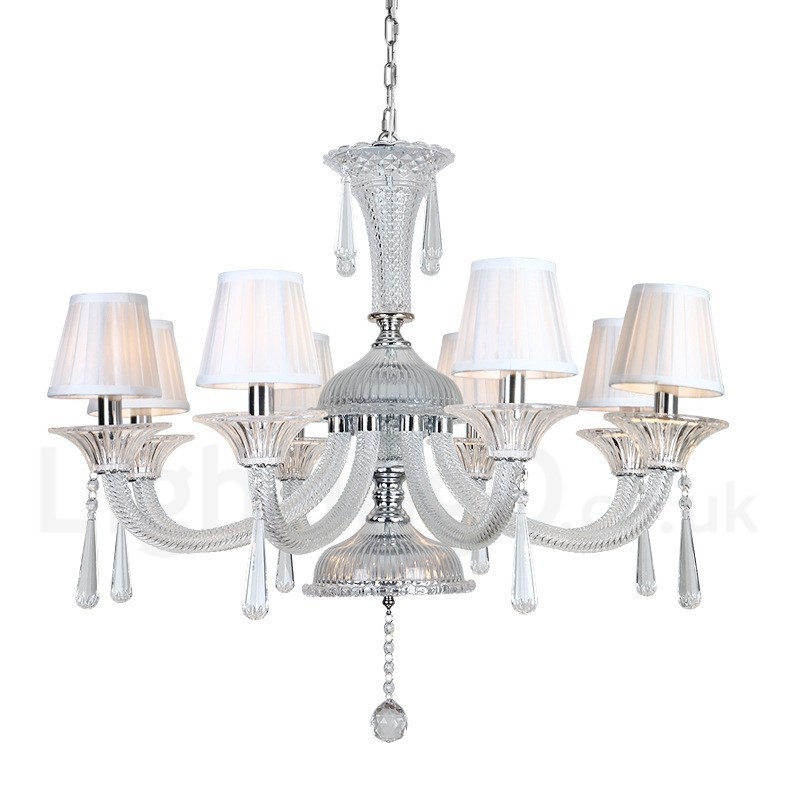 Candelabru de cristal transparent