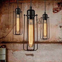 Candelabru Mini Stil Rustic Lodge Retro Metal Pendant Lampă cu 3 Lumini