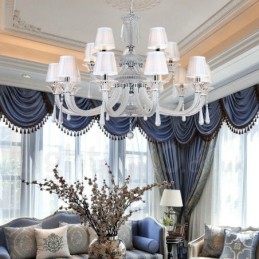 Candelabru de cristal transparent