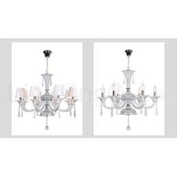Candelabru de cristal transparent