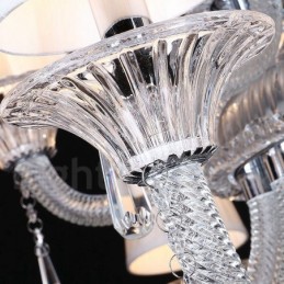 Candelabru de cristal transparent