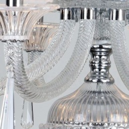 Candelabru de cristal transparent