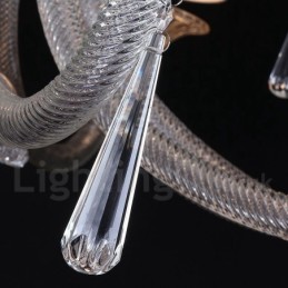 Candelabru de cristal transparent