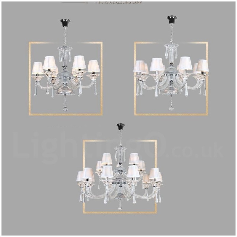 Candelabru de cristal transparent