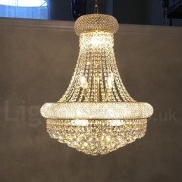 Candelabru rotund tradițional clasic K9 cristal metalic 2 nivele pt