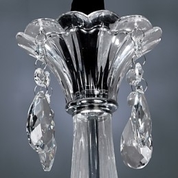 Candelabru de cristal elegant cu 6 lumini in bec de lumanare