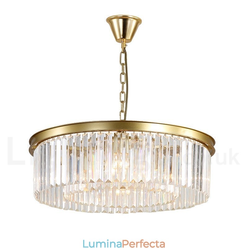 Sala de expoziții de lumini de candelabru de cristal K9 rotund de lux postmodern