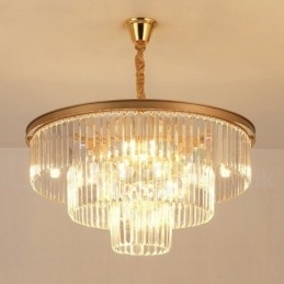 Sala de expoziții de lumini de candelabru cu pandantiv de cristal K9 rotund de lux postmodern