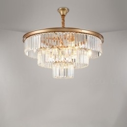 Sala de expoziții de lumini de candelabru cu pandantiv de cristal K9 rotund de lux postmodern