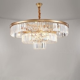 Sala de expoziții de lumini de candelabru cu pandantiv de cristal K9 rotund de lux postmodern