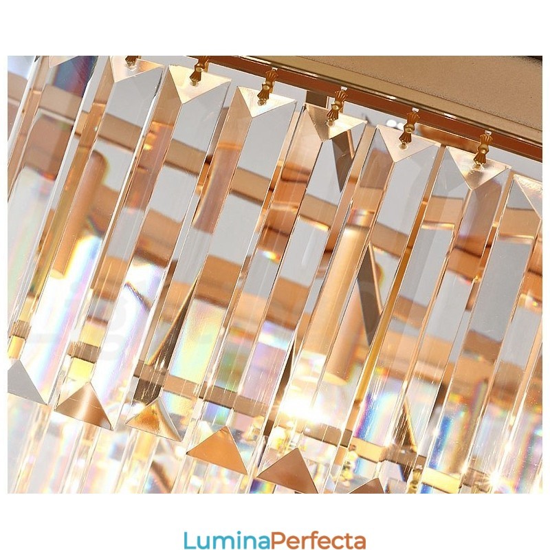 Sala de expoziții de lumini de candelabru cu pandantiv de cristal K9 rotund de lux postmodern