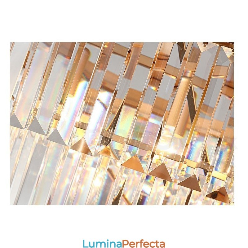 Sala de expoziții de lumini de candelabru cu pandantiv de cristal K9 rotund de lux postmodern