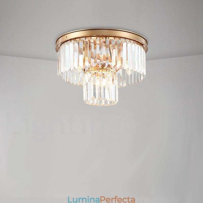 Sala de expoziție de plafoniere rotunde K9 de lux postmodernă cu montare încastrabilă