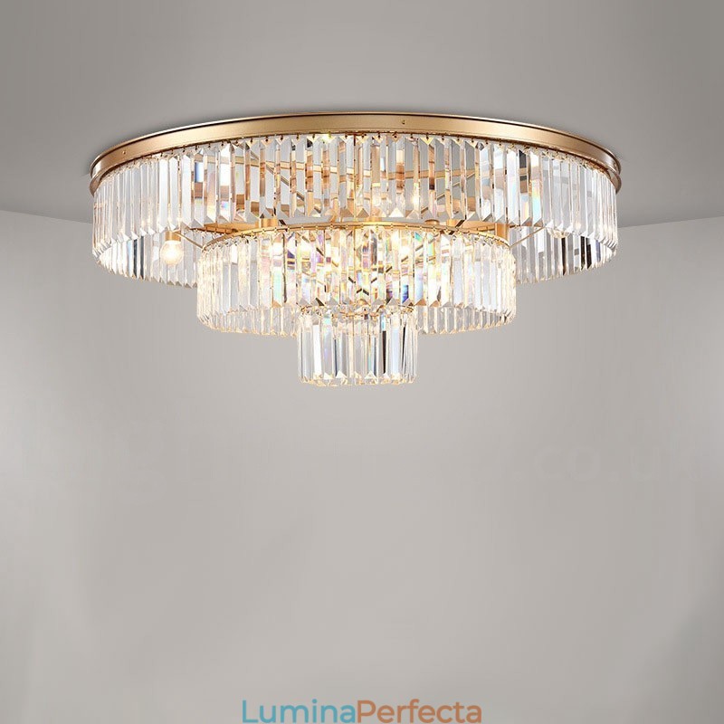 Sala de expoziție de plafoniere rotunde K9 de lux postmodernă cu montare încastrabilă