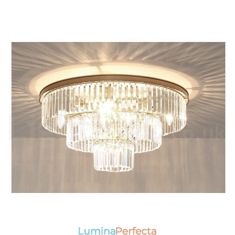 Sala de expoziție de plafoniere rotunde K9 de lux postmodernă cu montare încastrabilă