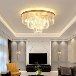 Sala de expoziție de plafoniere rotunde K9 de lux postmodernă cu montare încastrabilă