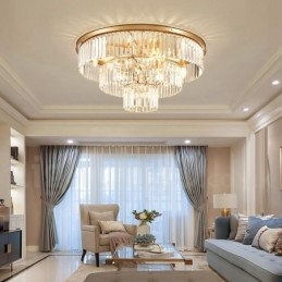 Sala de expoziție de plafoniere rotunde K9 de lux postmodernă cu montare încastrabilă