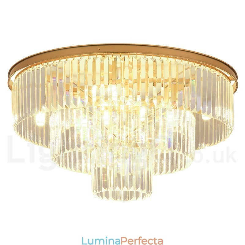 Sala de expoziție de plafoniere rotunde K9 de lux postmodernă cu montare încastrabilă