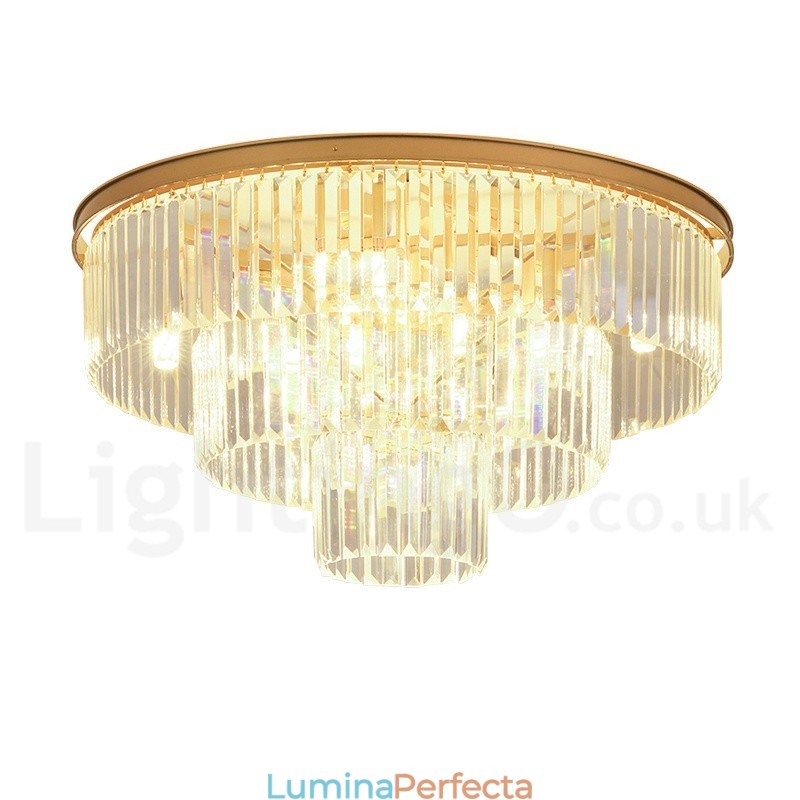 Sala de expoziție de plafoniere rotunde K9 de lux postmodernă cu montare încastrabilă